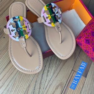 Tory Burch Multicolor Rainbow leather sandals